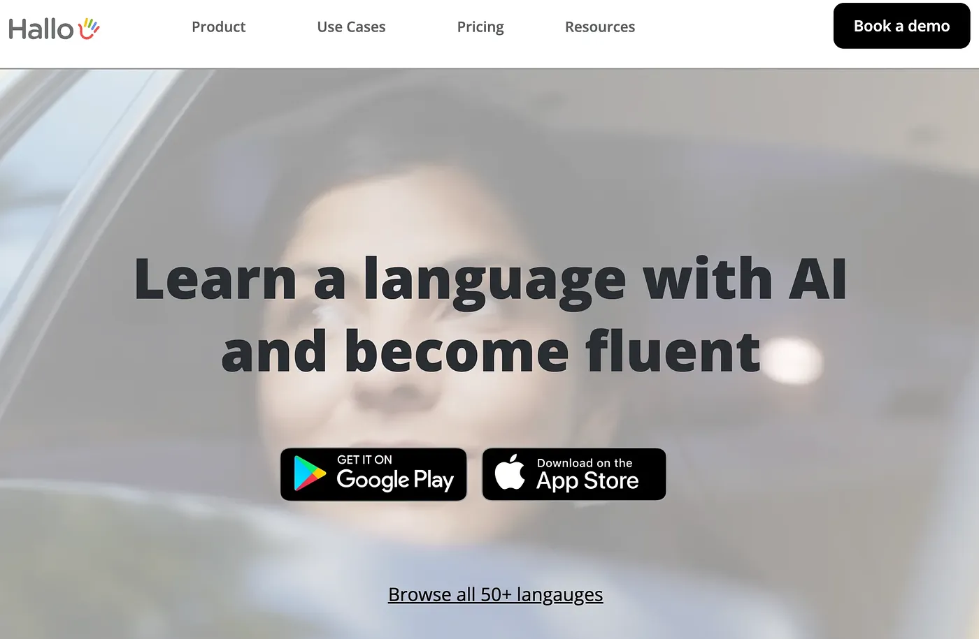 Screenshot of Hallo AI