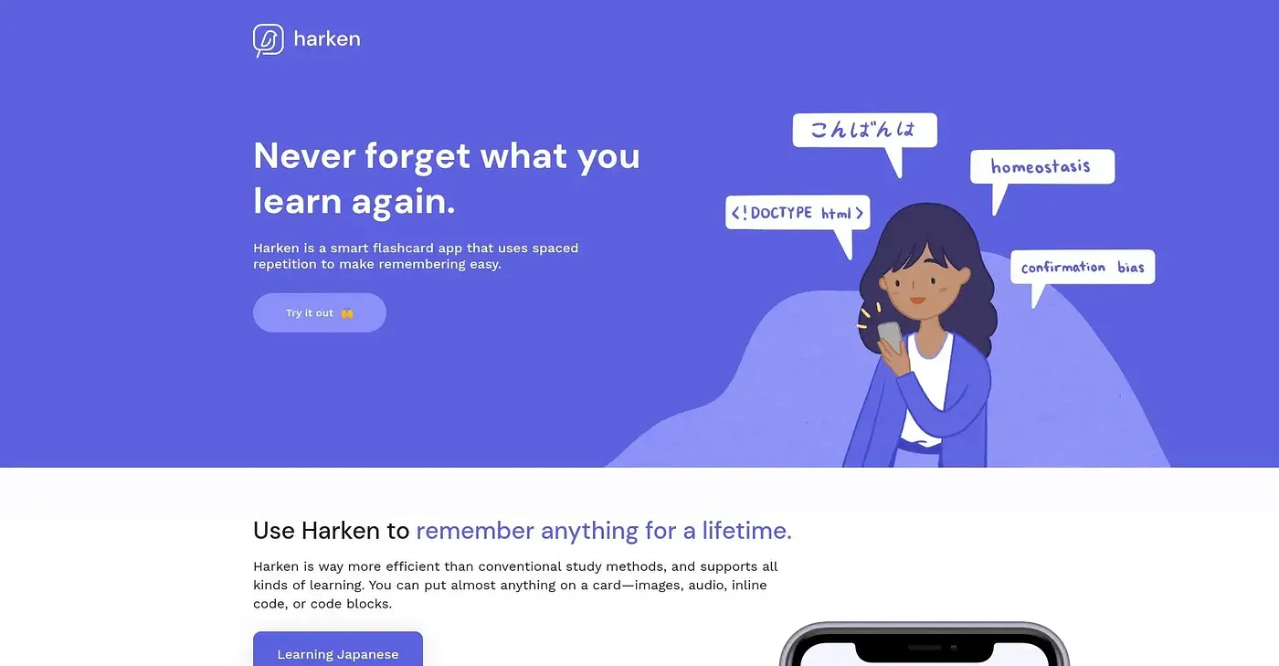 Screenshot of Harken