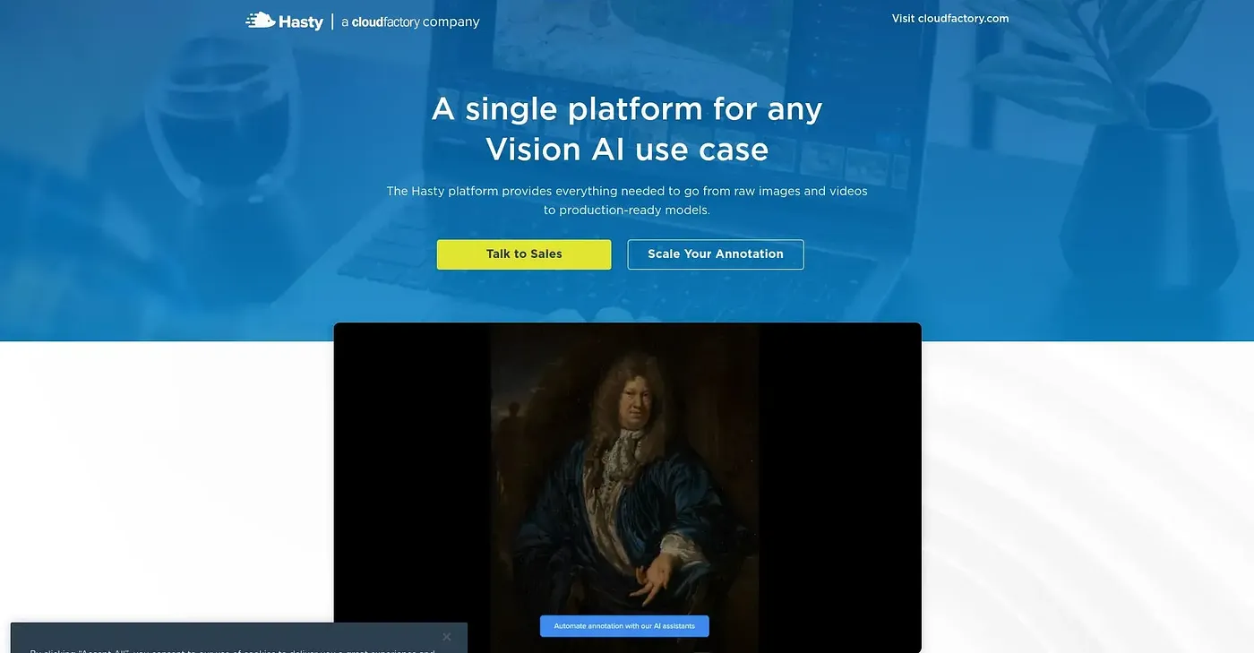 Screenshot of Hasty AI