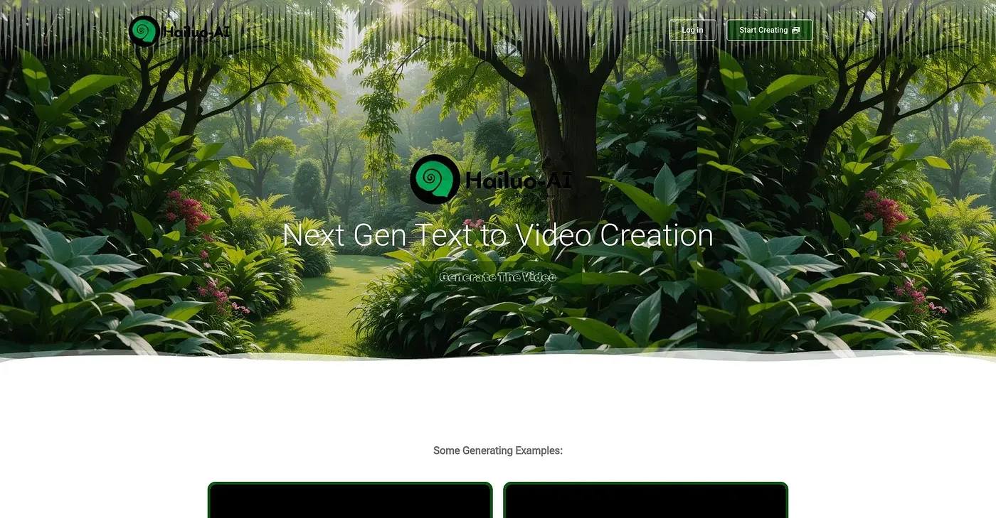 Screenshot of Hailuo AI