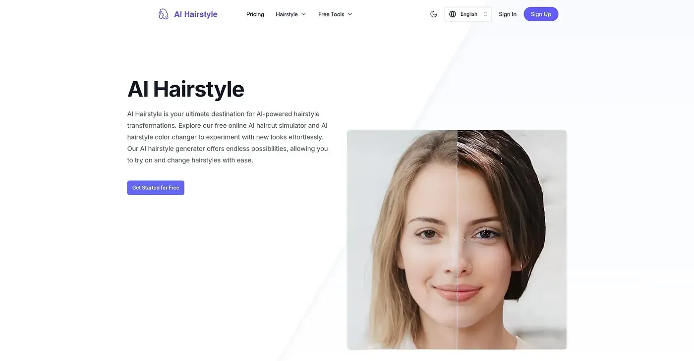 Screenshot of Hairstyle Generator
