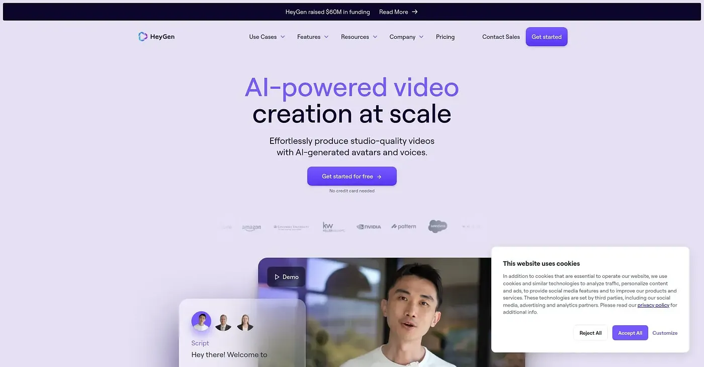 Screenshot of HeyGen