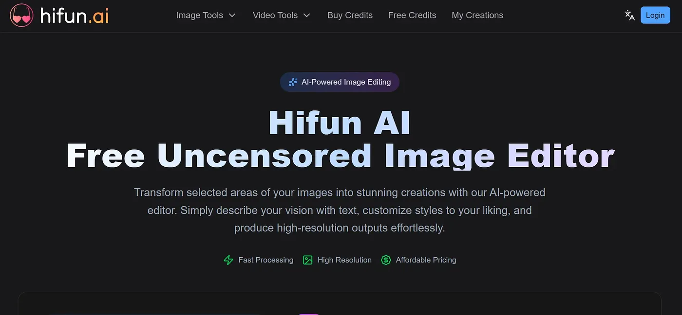 Screenshot of HiFun AI