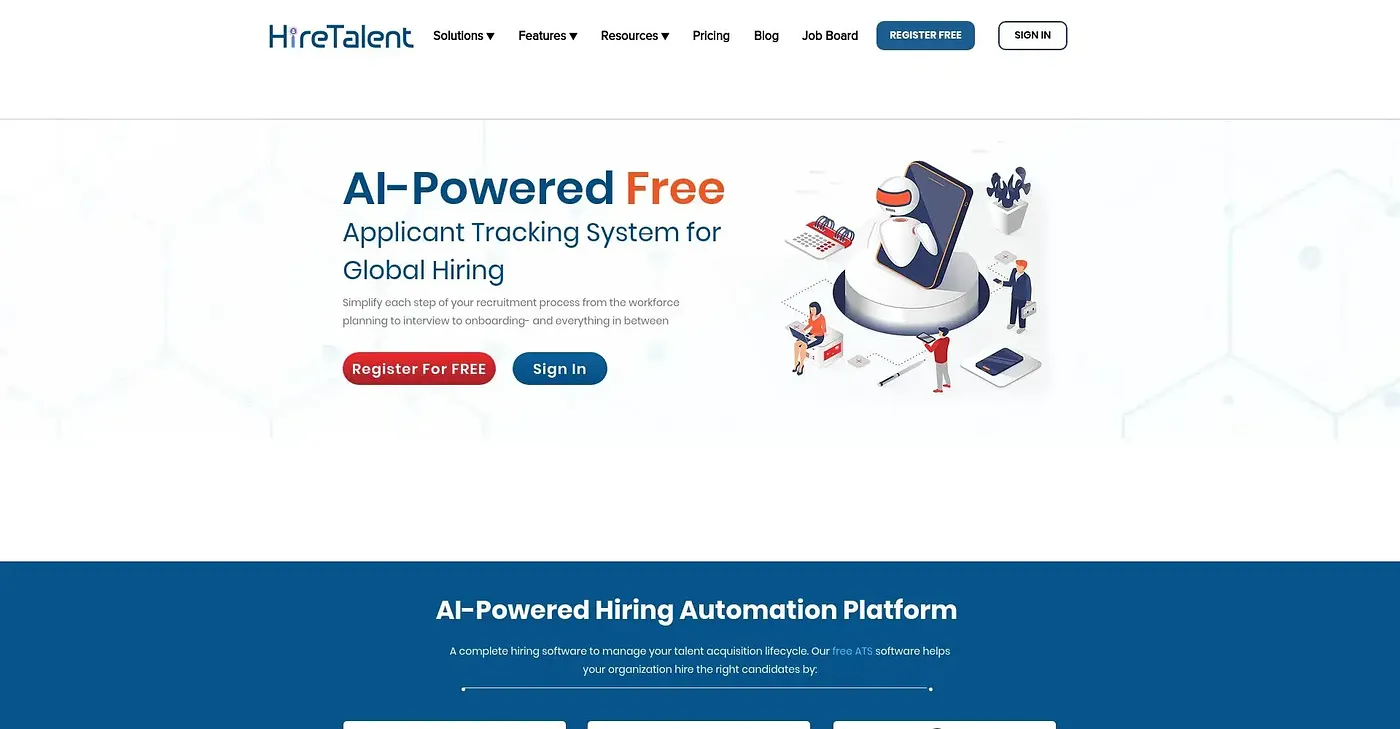 Screenshot of HireTalent