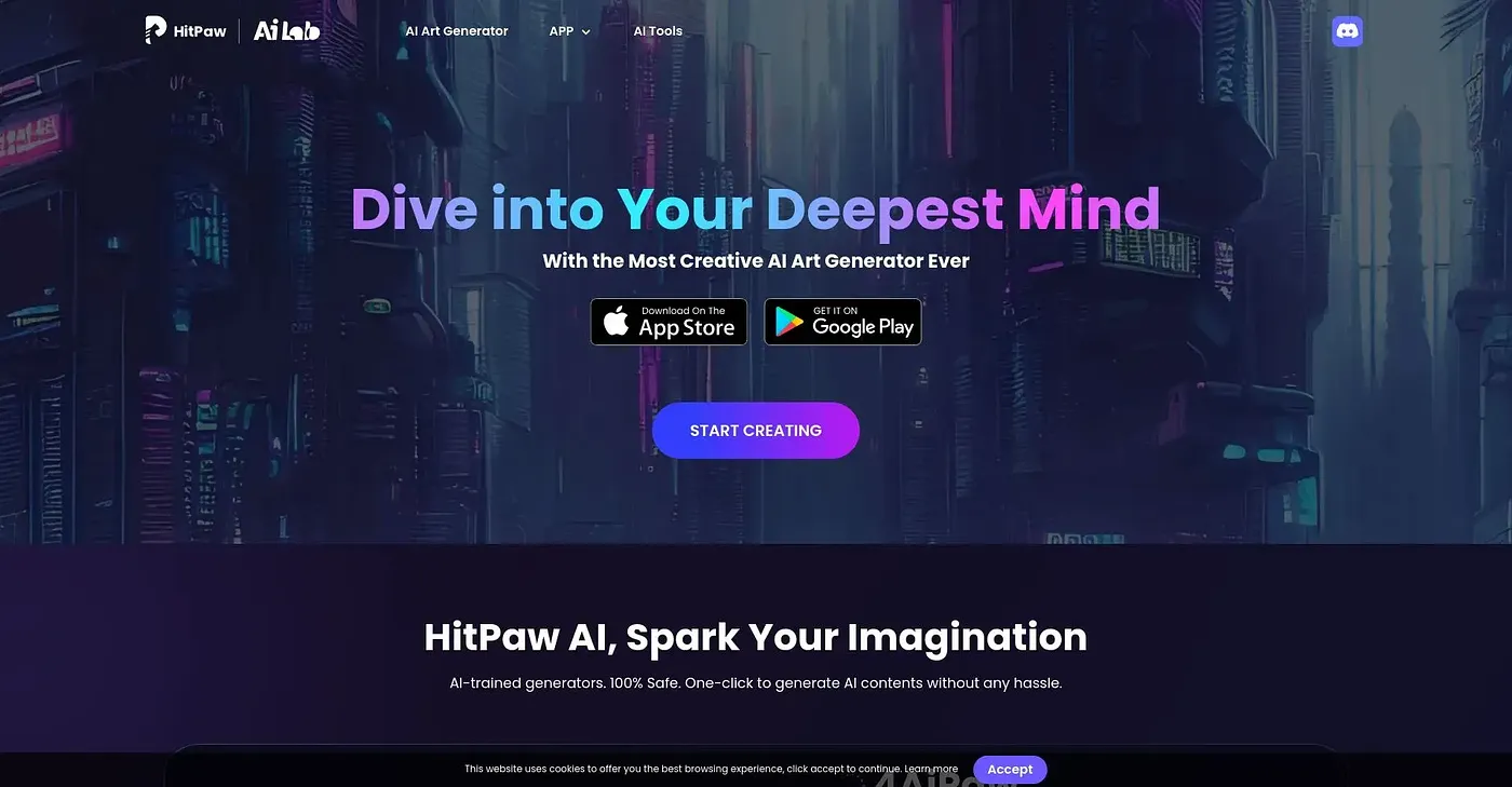 Screenshot of HitPaw AI