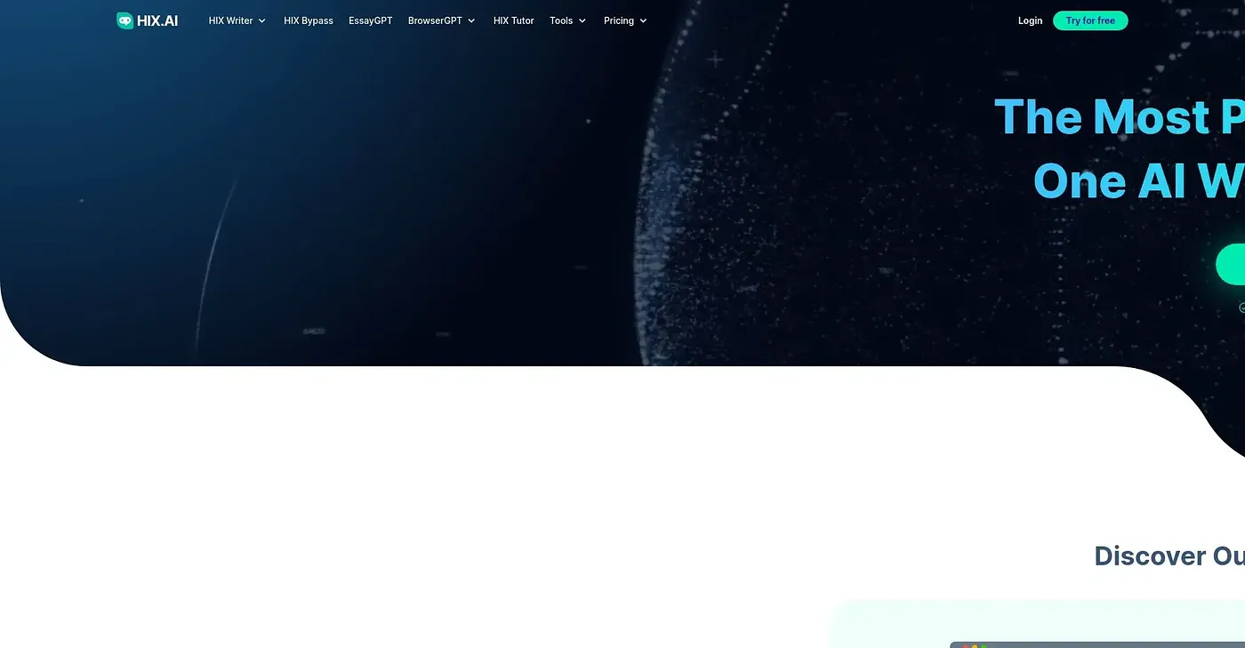 Screenshot of Hix