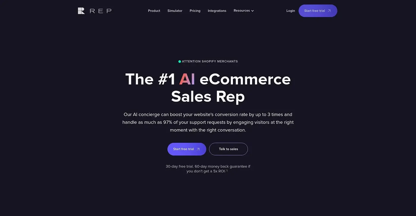 Screenshot of Hello Rep