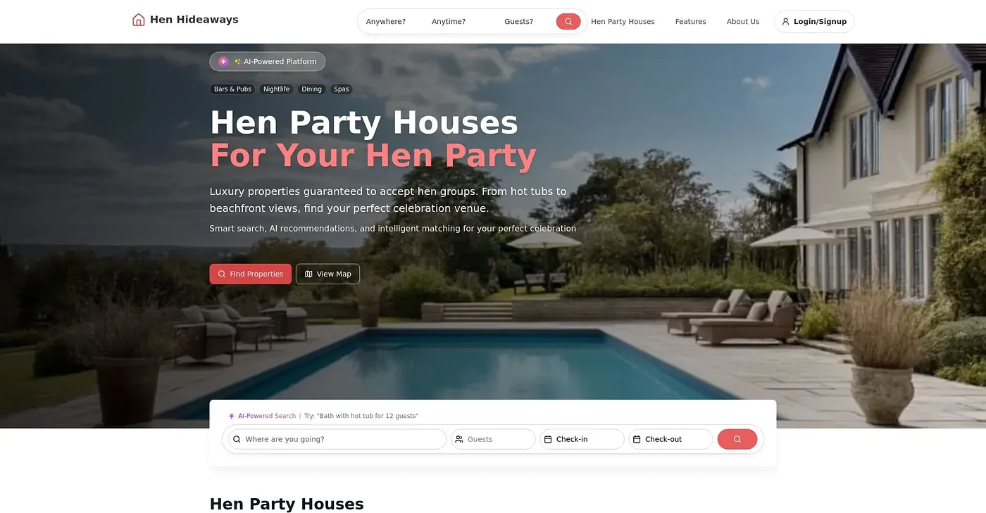 Screenshot of Hen Hideaways