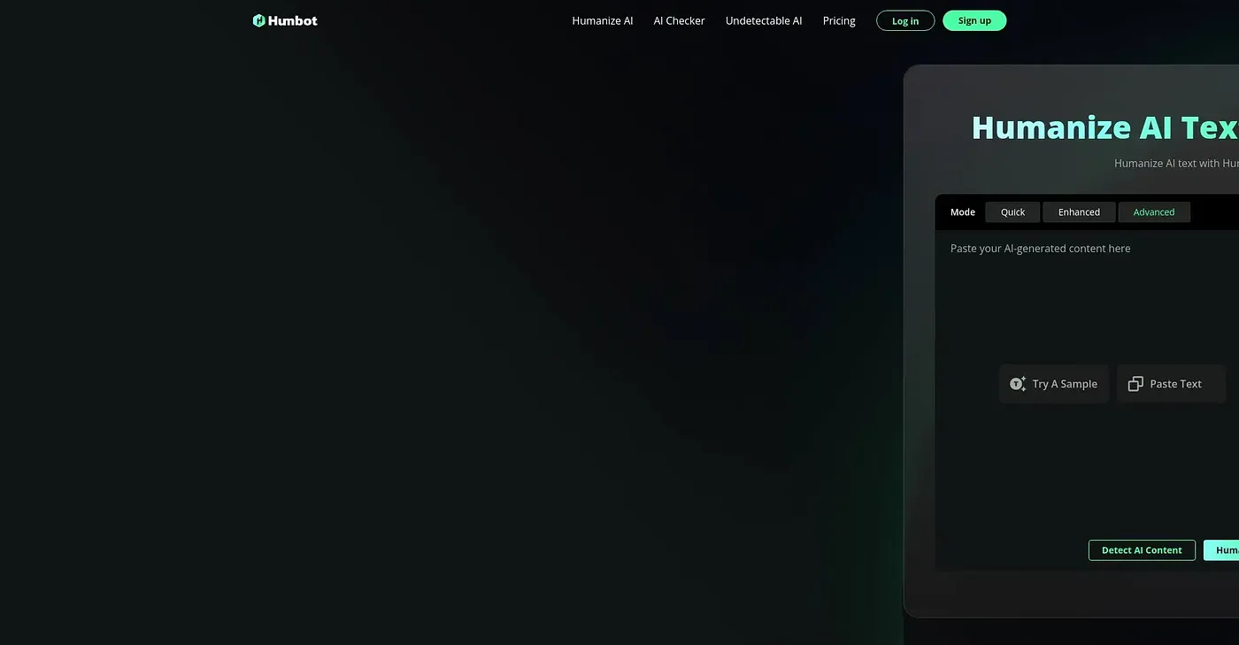 Screenshot of HumBot AI