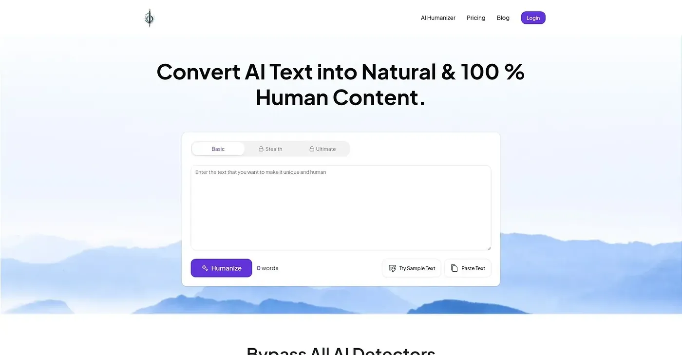 Screenshot of Humanize Text AI