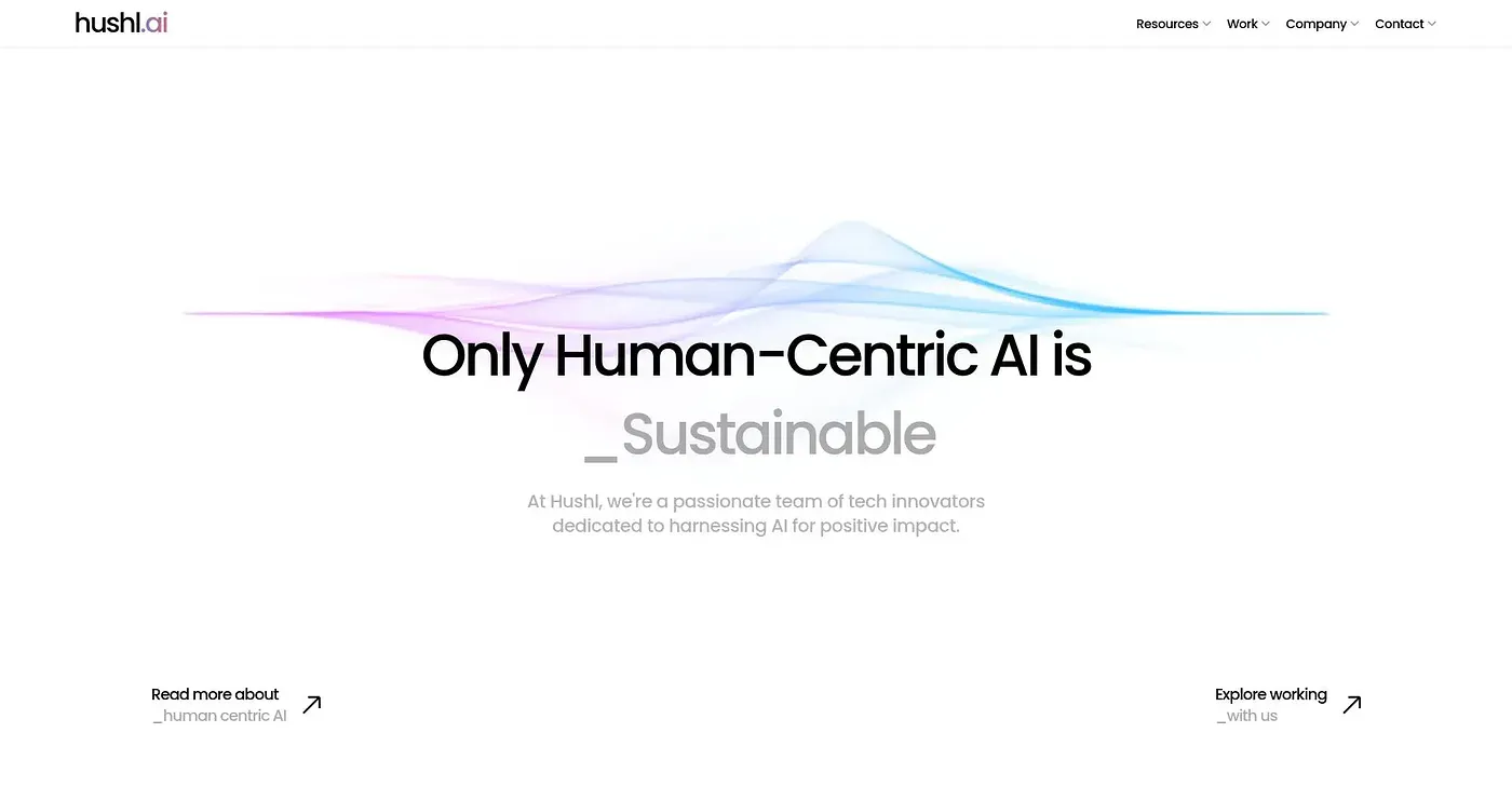 Screenshot of Hushl AI