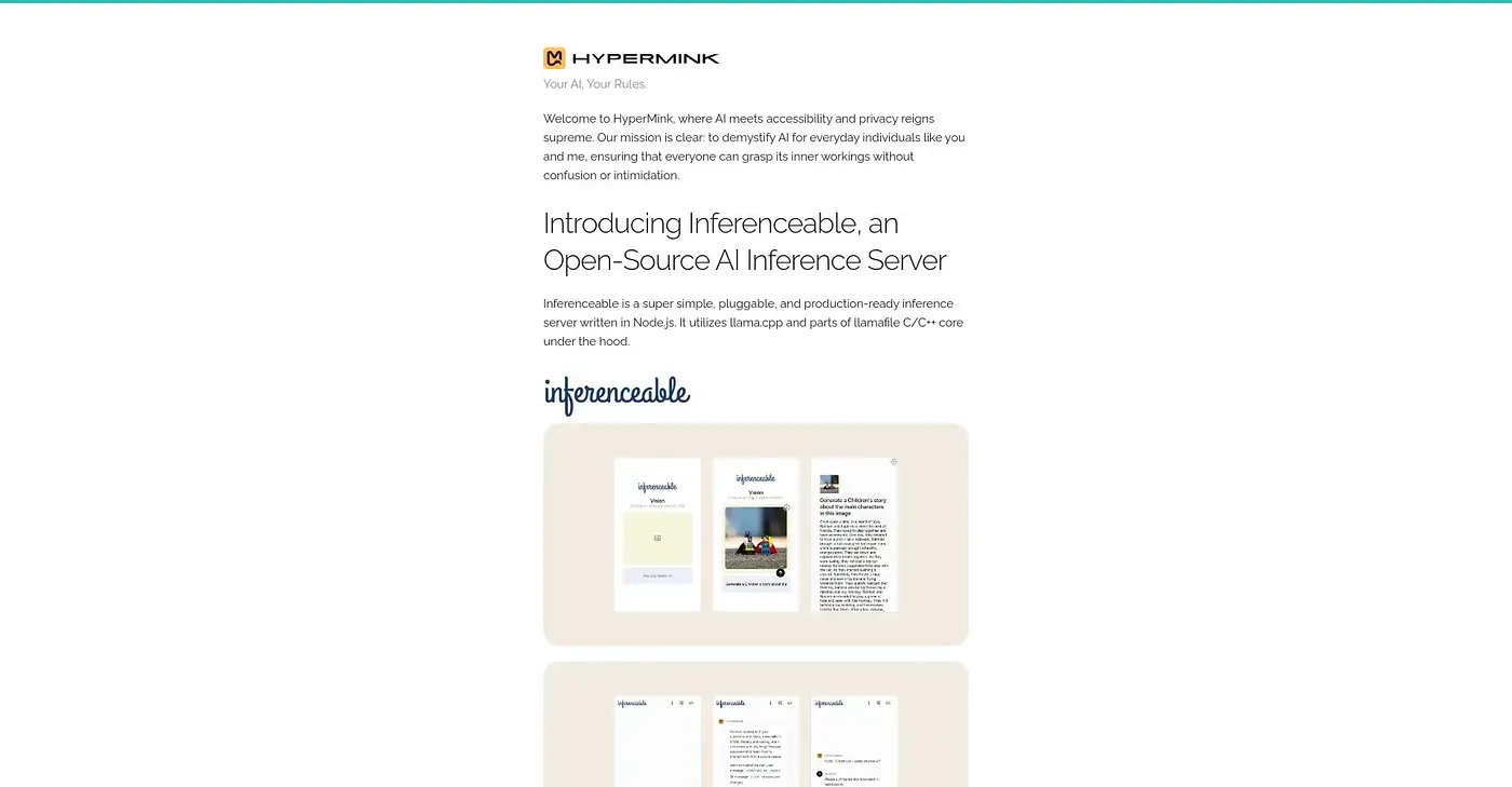 Screenshot of HyperMink System 1
