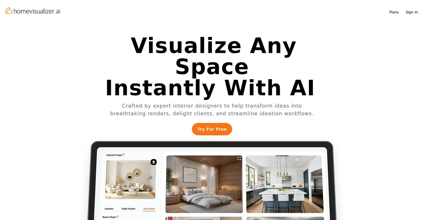 Screenshot of Home Visualizer AI