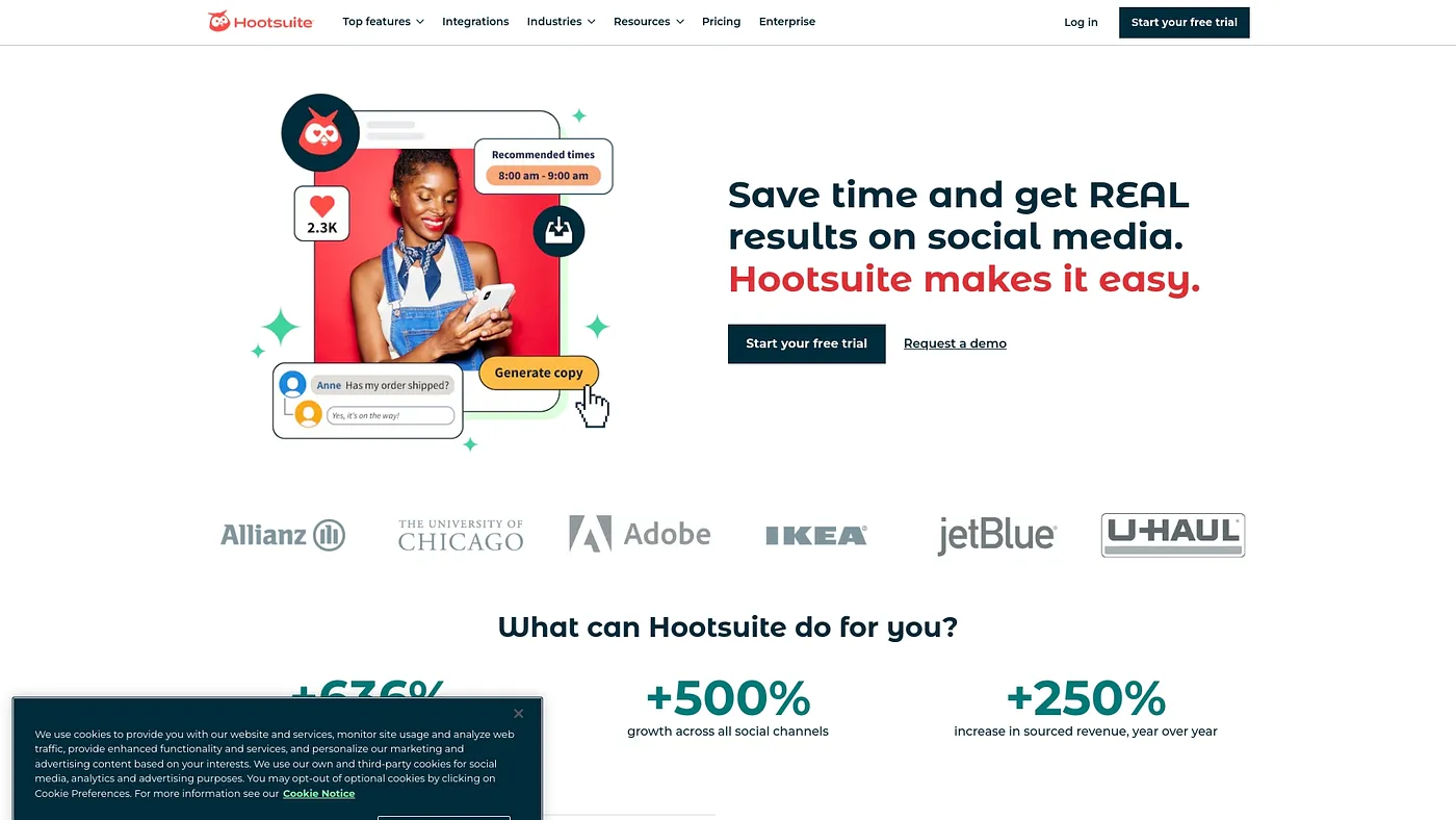 Screenshot of Hootsuite