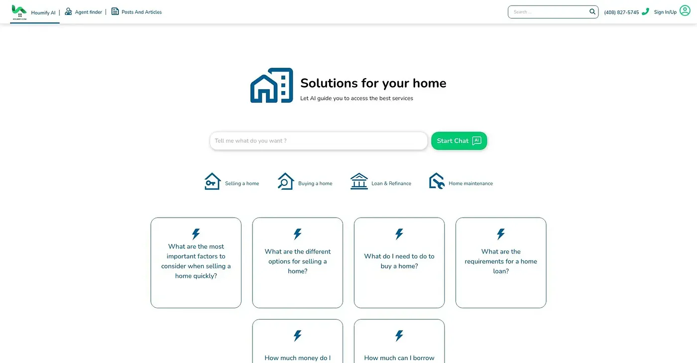 Screenshot of Houmify