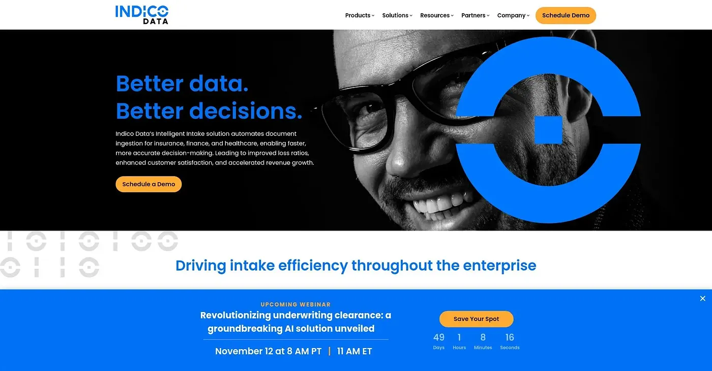 Screenshot of INDICO