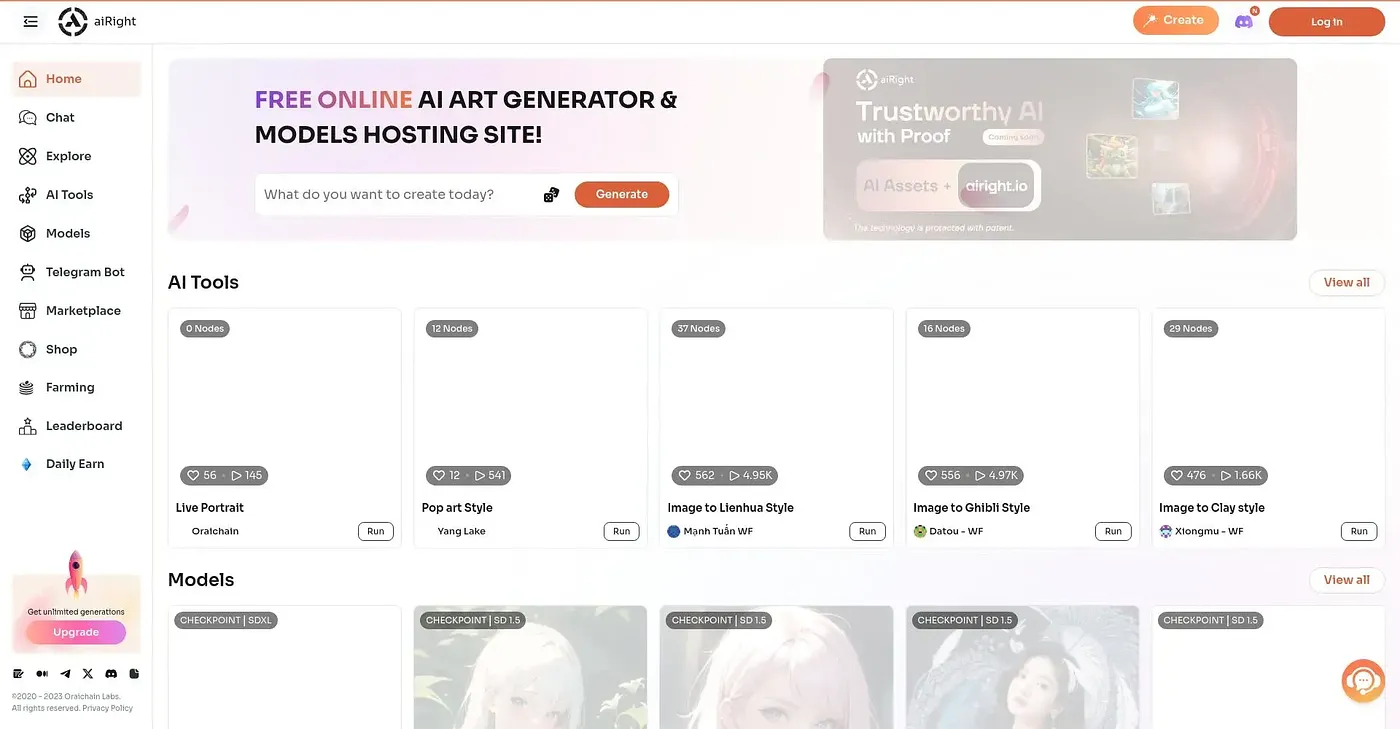 Screenshot of AI right
