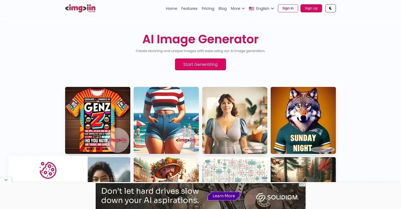 Screenshot of IMGI AI