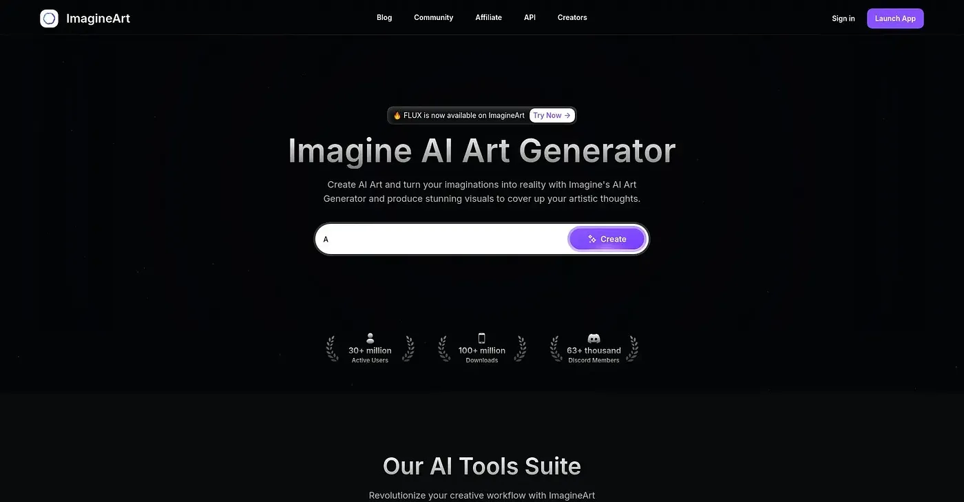 Screenshot of Imagine Art
