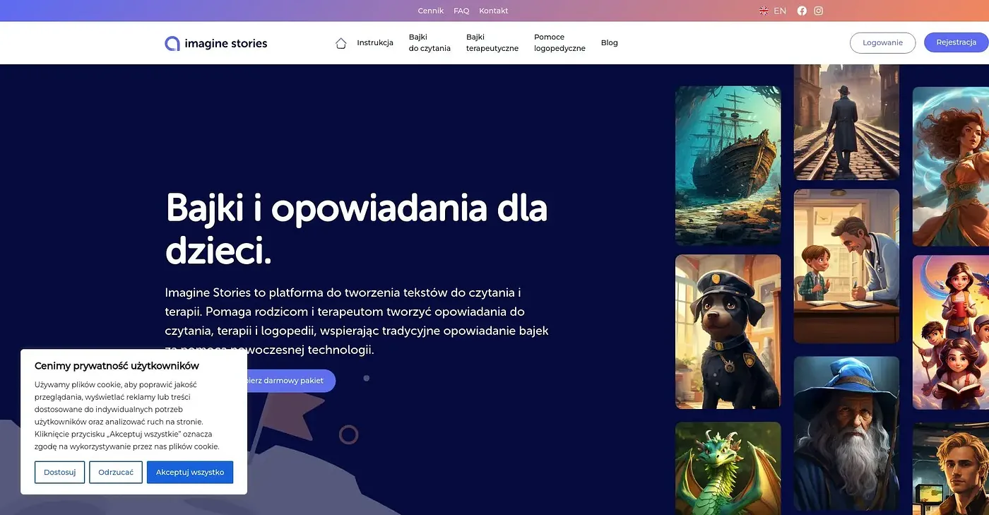 Screenshot of Imagine Stories