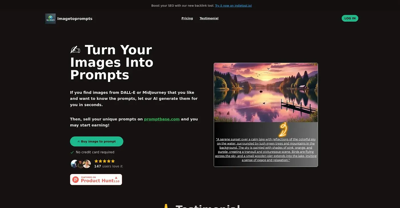 Screenshot of Img To Prompts