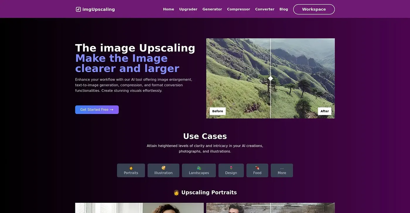 Screenshot of Img Upscaling
