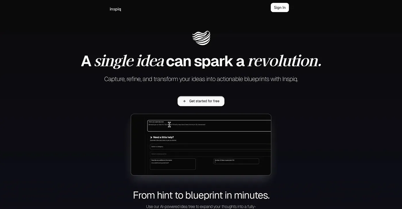 Screenshot of Inspiq