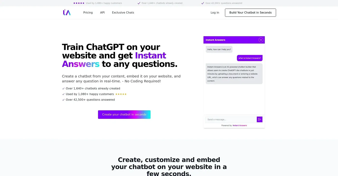 Screenshot of Instant Answers