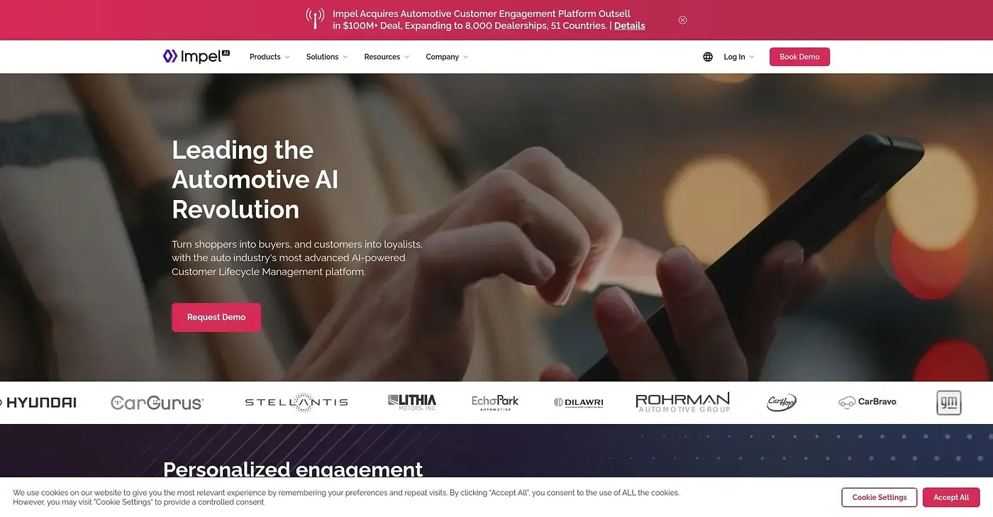 Screenshot of Impel AI