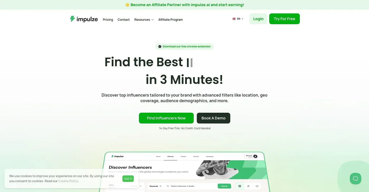 Screenshot of Impulze AI