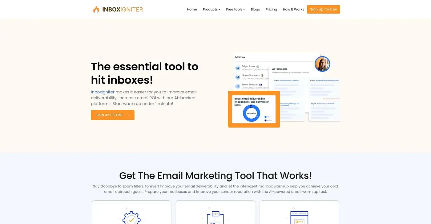 Screenshot of InboxIgniter