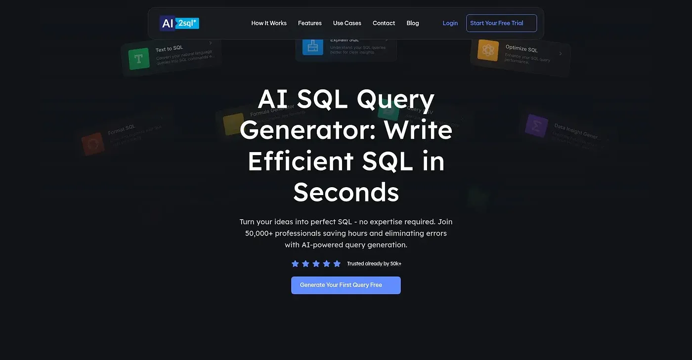 Screenshot of AI2SQL
