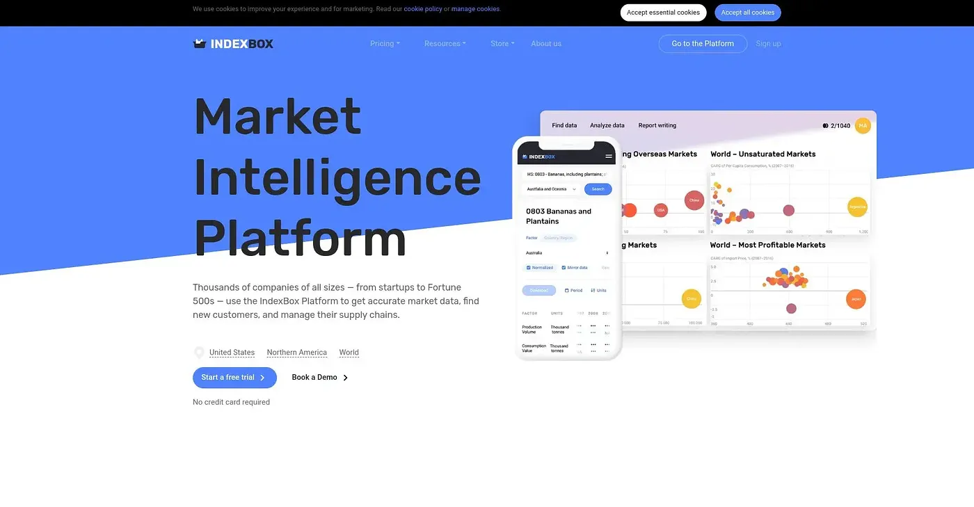 Screenshot of IndexBox