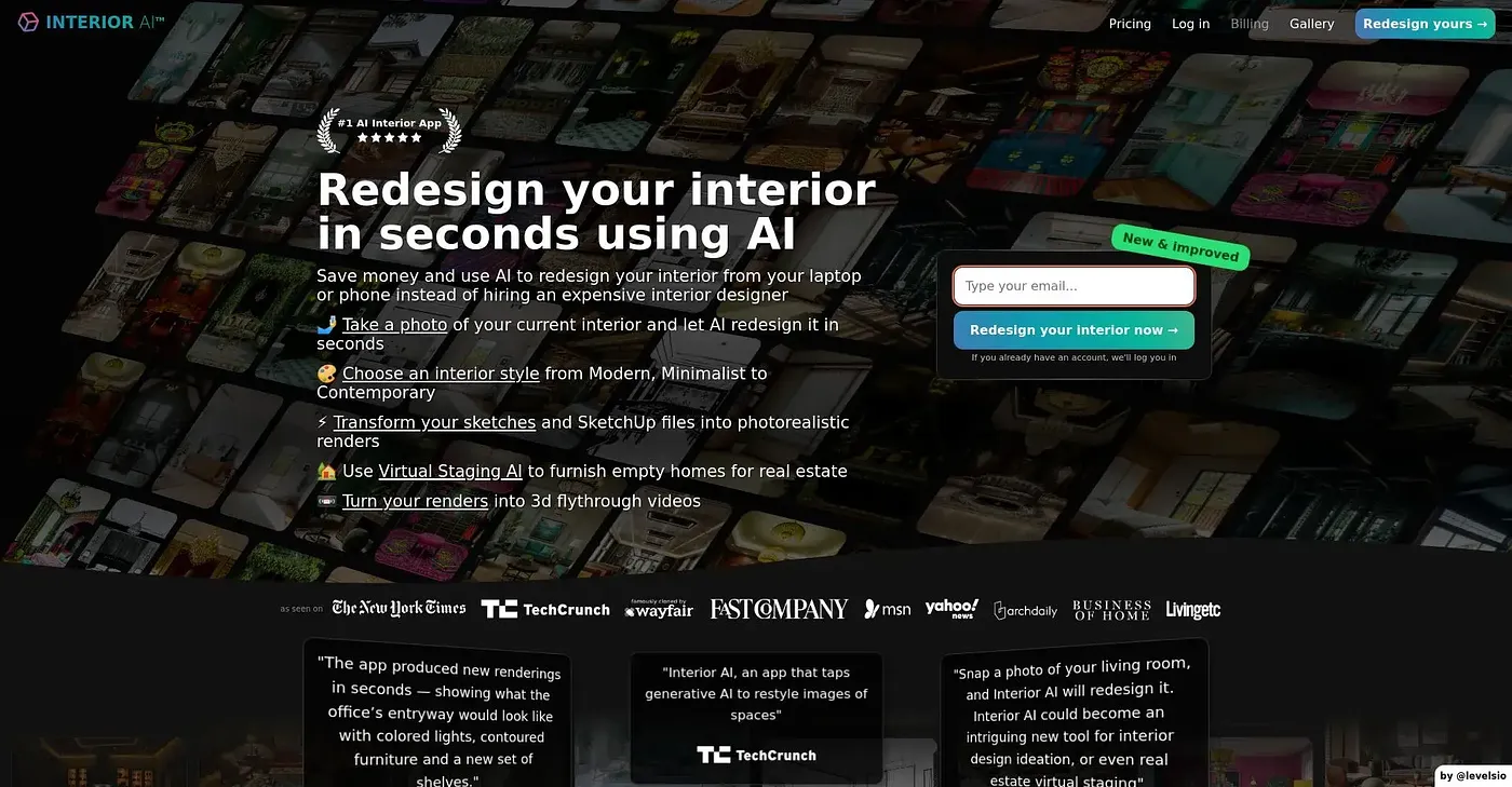 Screenshot of Interior AI