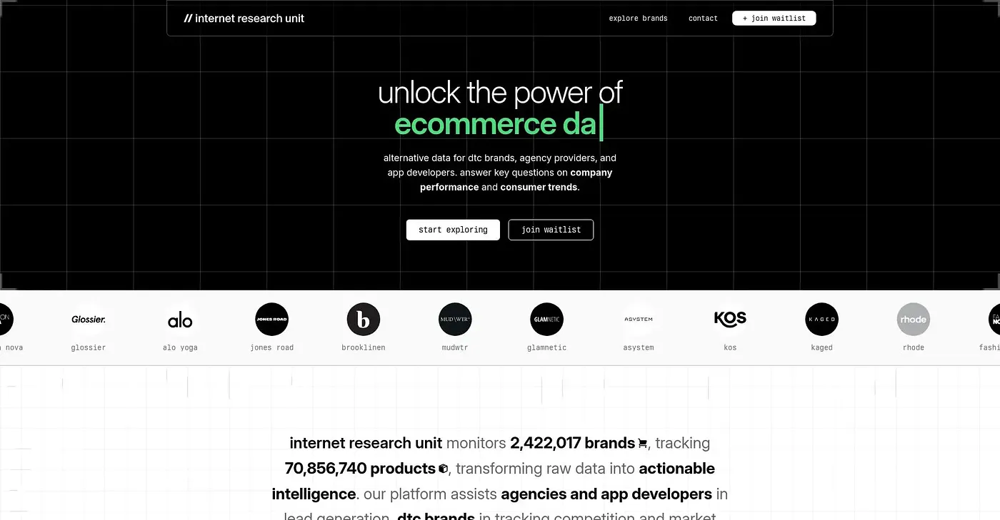 Screenshot of Internet Research Unit