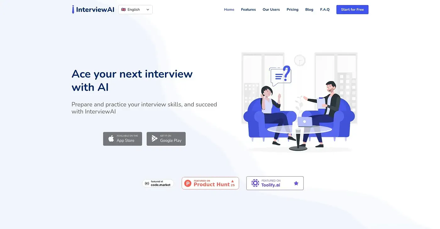 Screenshot of InterviewAI