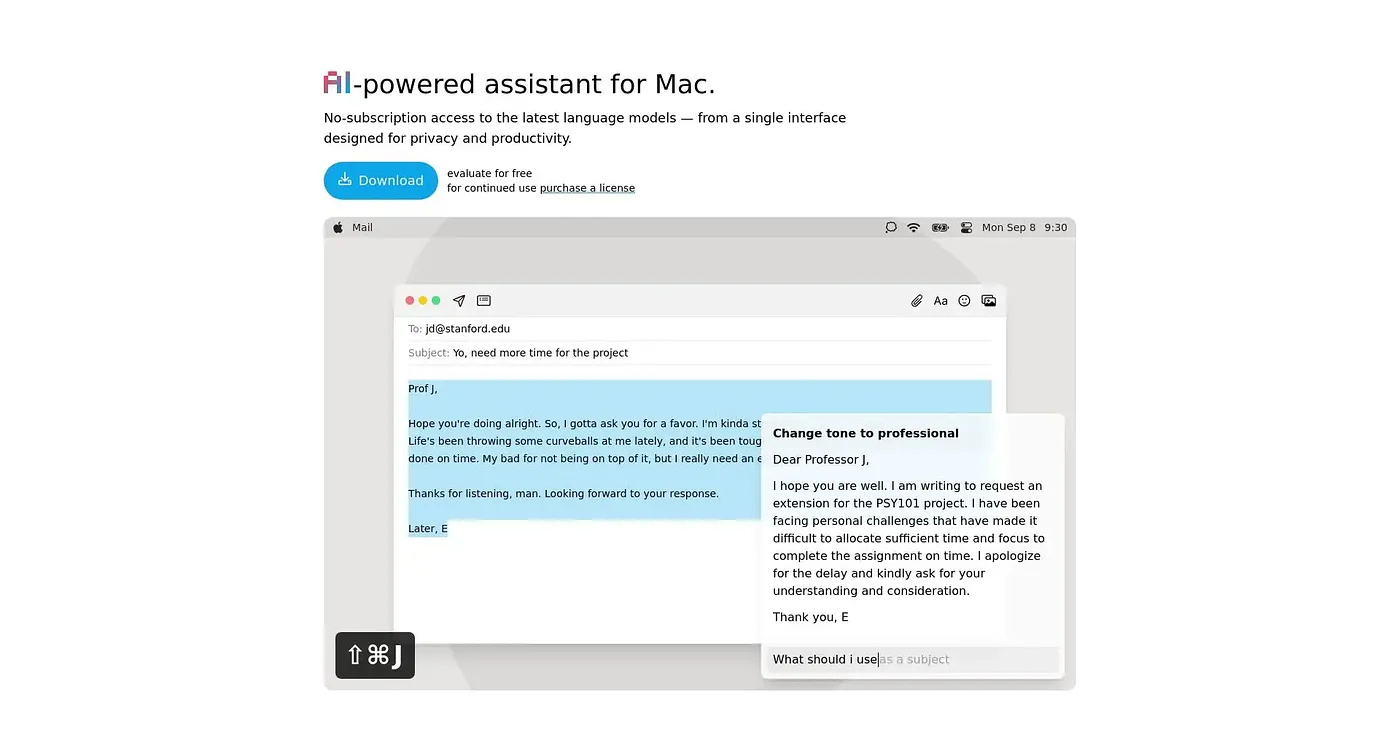 Screenshot of IntelliBar