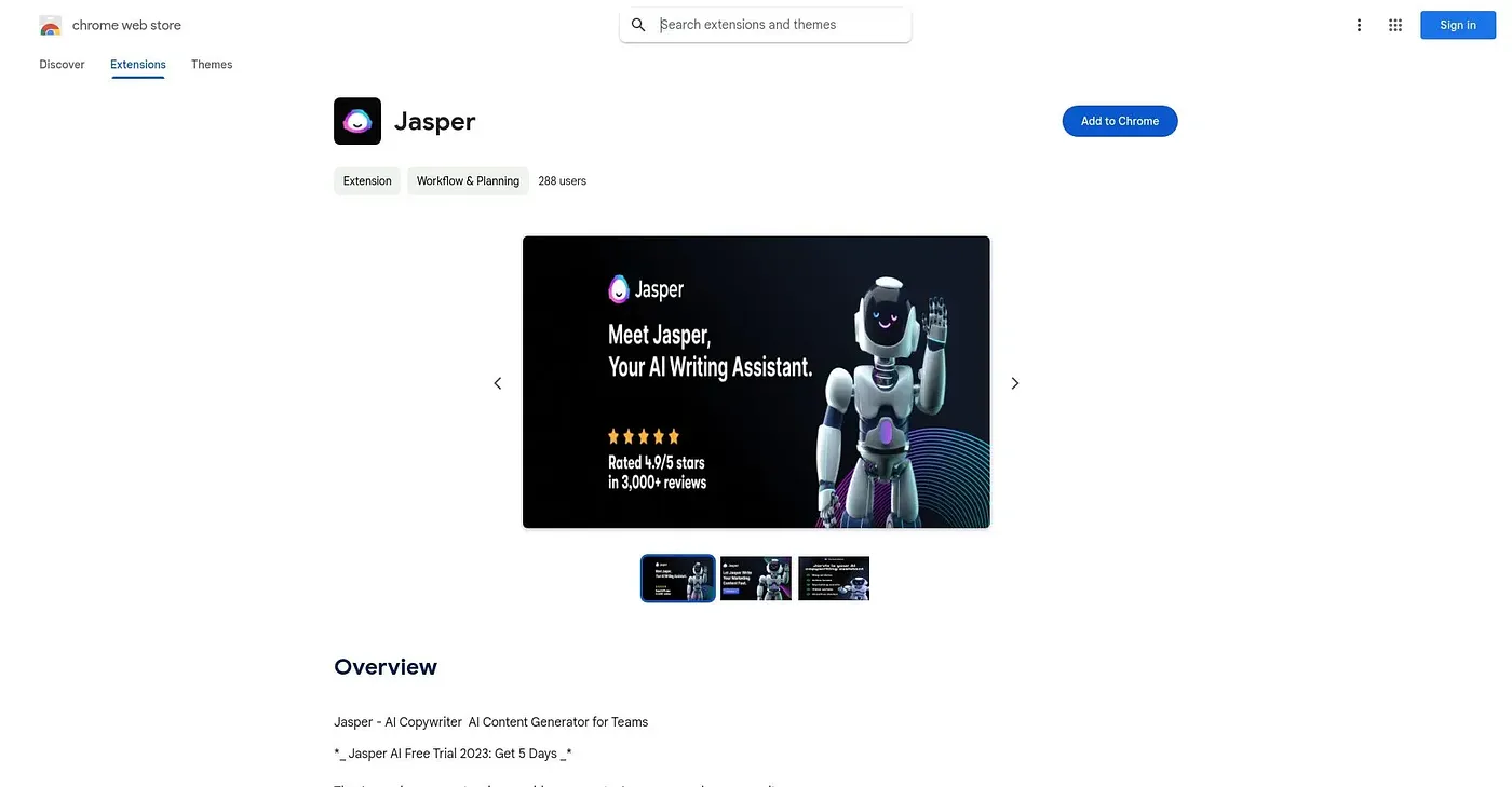 Screenshot of Jasper