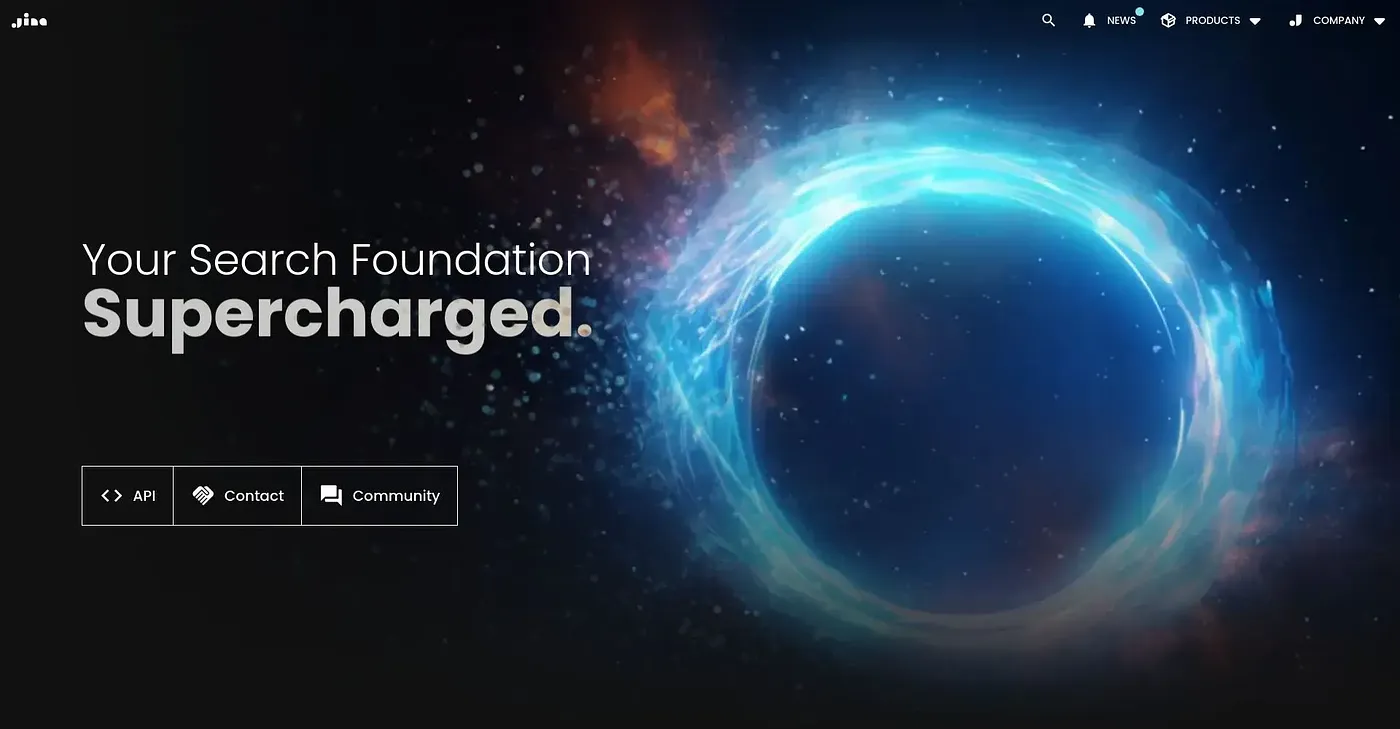 Screenshot of Jina AI