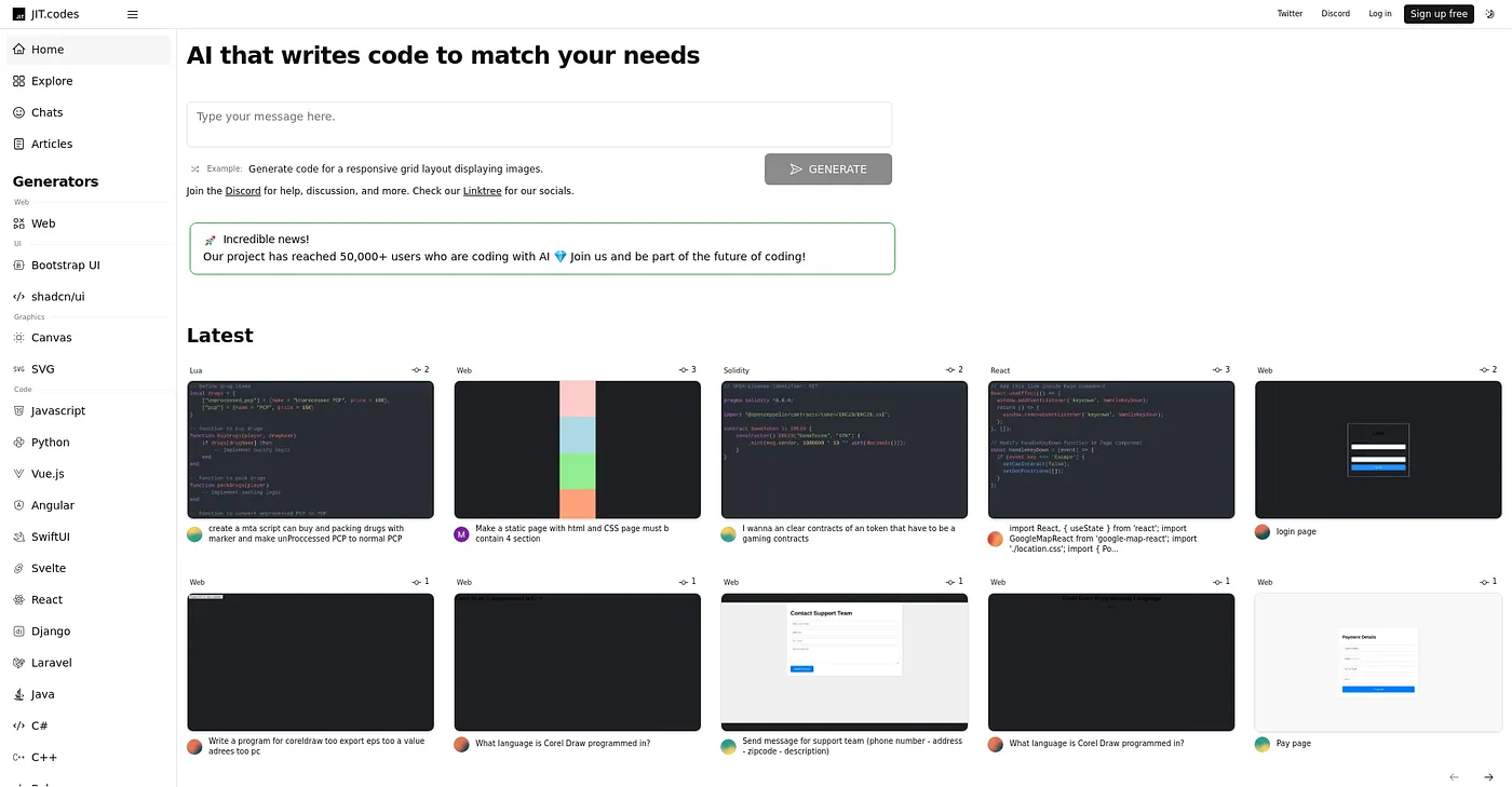 Screenshot of Jit