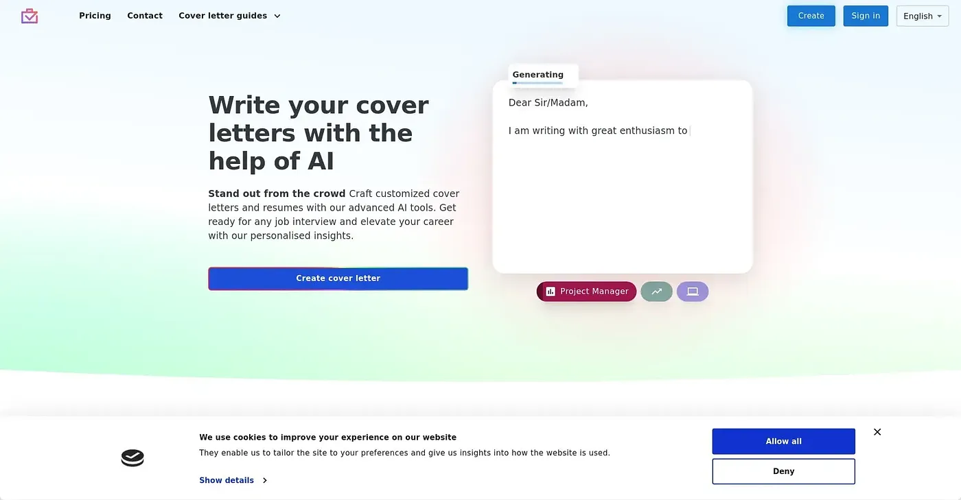 Screenshot of Job Accepted
