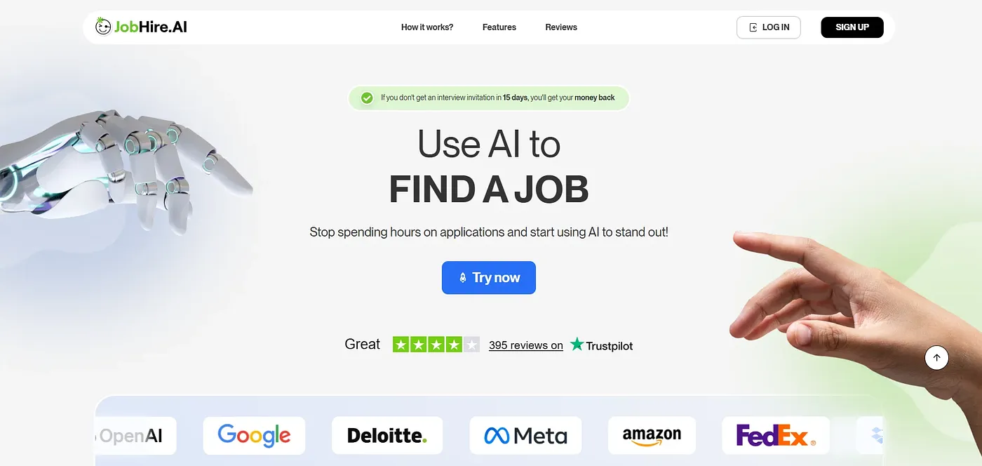 Screenshot of JobHire.AI
