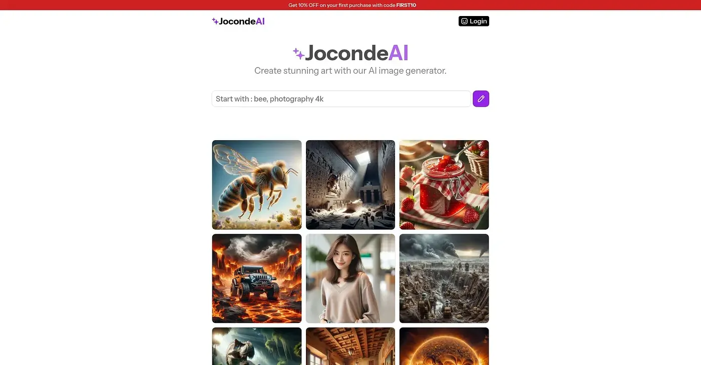 Screenshot of Joconde AI