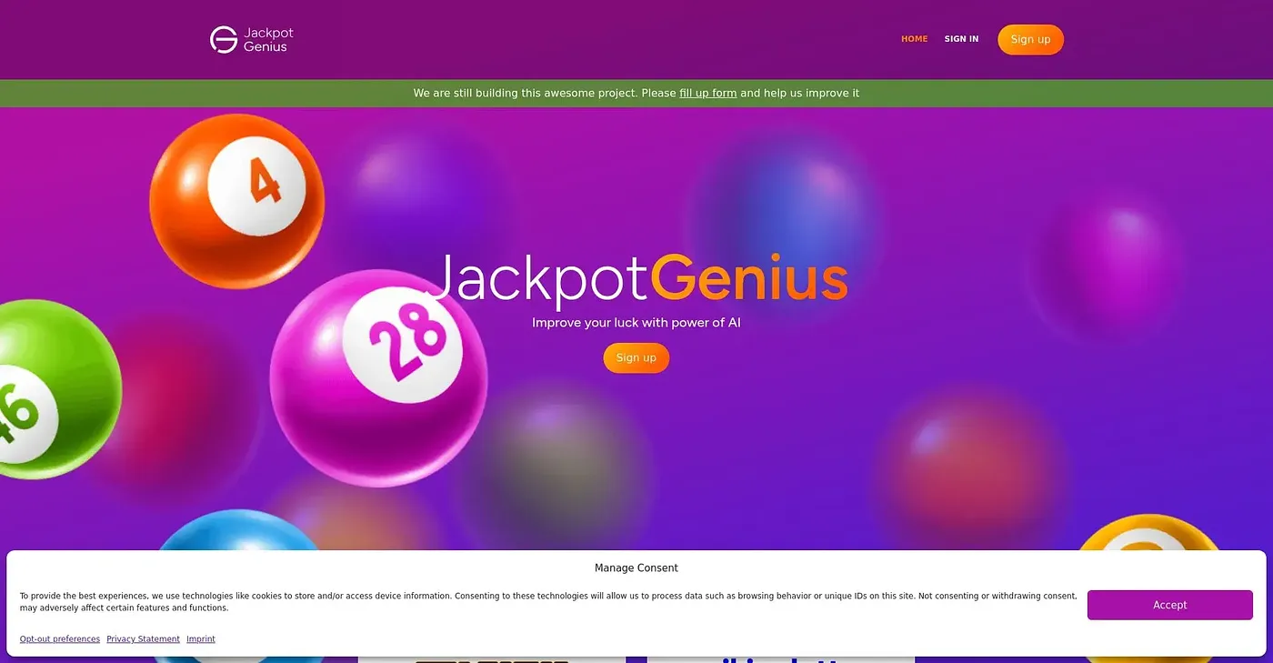 Screenshot of Jackpot Genius