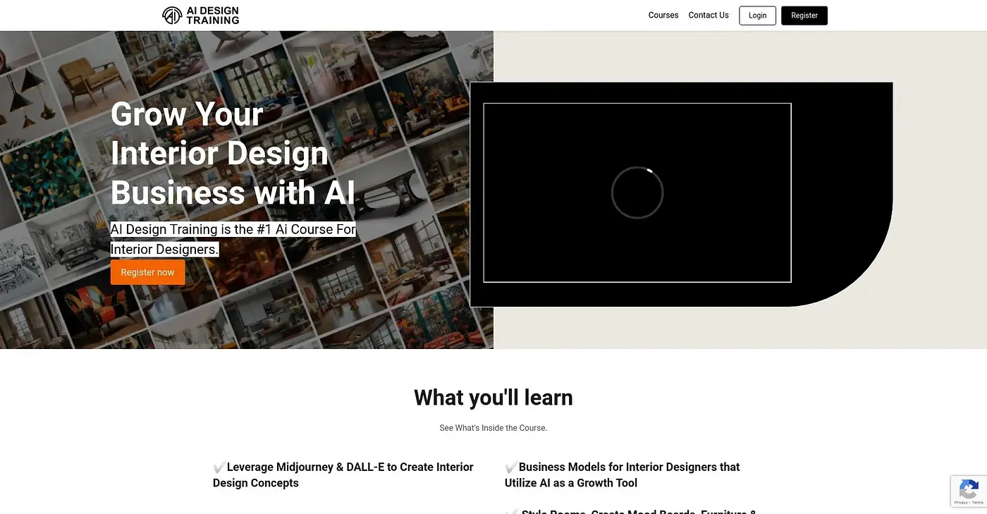 Screenshot of AIDesign Training
