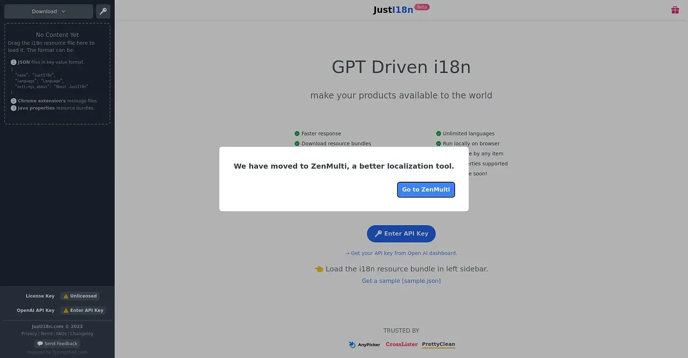 Screenshot of Justi18n