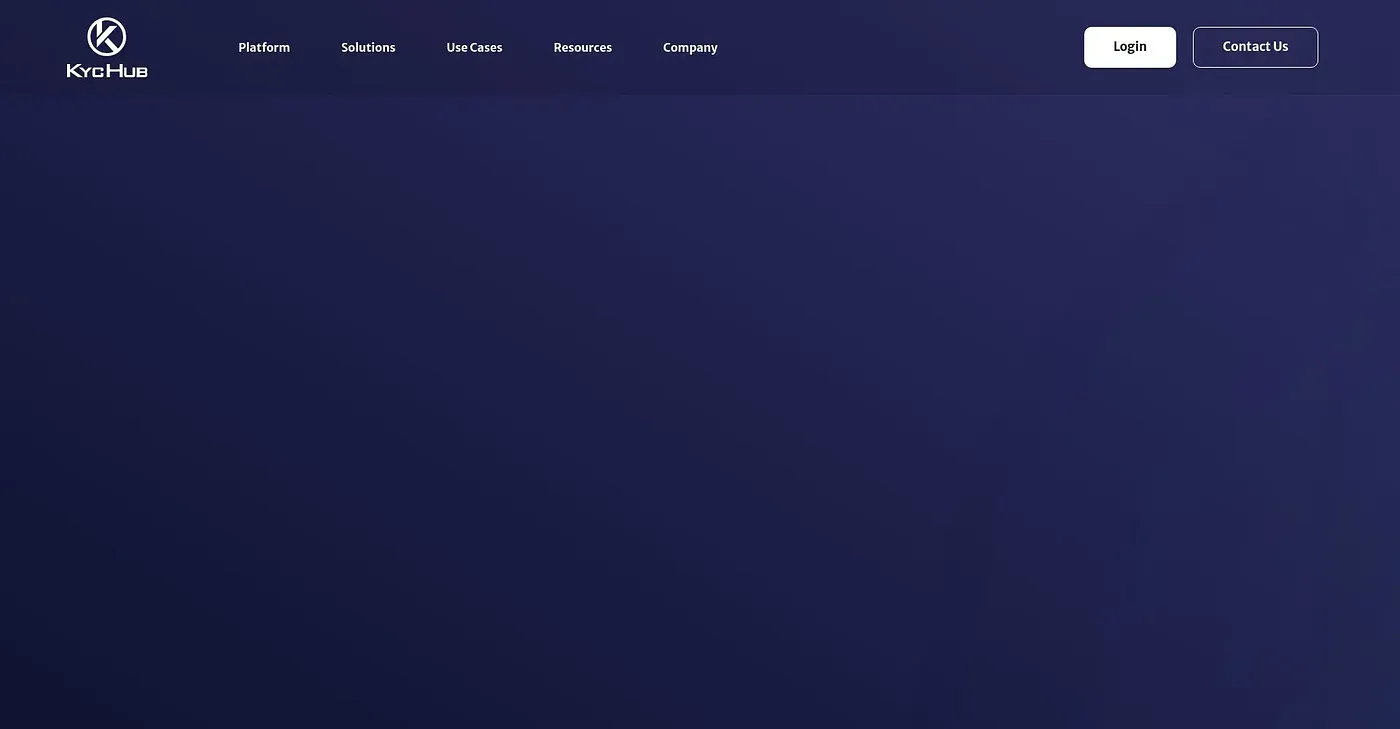 Screenshot of KYC Hub