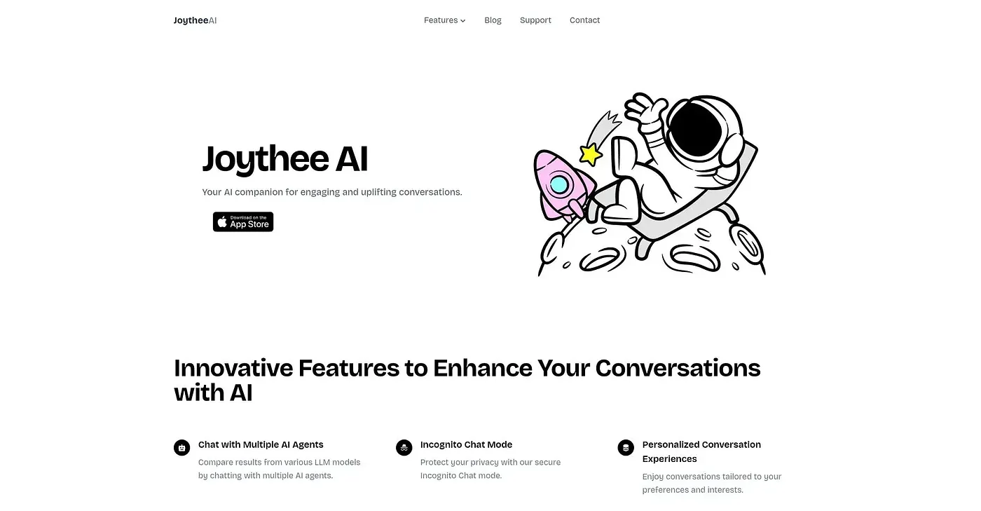 Screenshot of Joythee AI