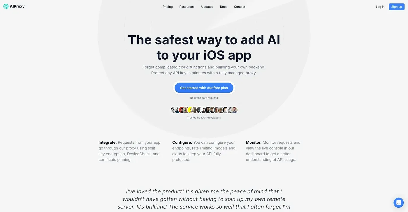 Screenshot of AIProxySwift