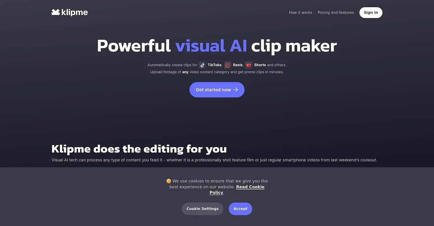 Screenshot of Klipme